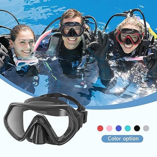 Findway Snorkel Mask,180°view Snorkelling Mask Adult & Junior, Diving mask Anti-Fog & Anti-UV Tempered Glass, Wide View Snorkel Mask, Easy Adjustable Strap Mask for Diving, Snorkelling and Swimming — view 5