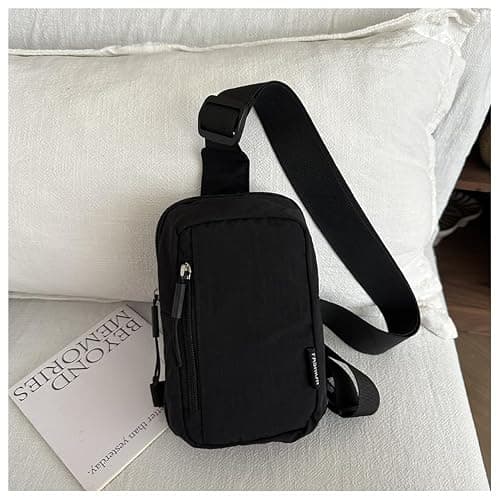 flintronic Sling Bag, Waterproof Chest Bag for Men and Women, Mini Breathable Crossbody Shoulder Bag with Zipper, Lightweight Shoulder Backpack for Travel Hiking Cycling Camping Outdoor Sports — view 3