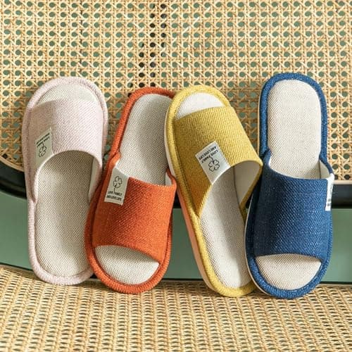 open toe slippers women House Slippers for Women Wide Fit Memory Foam — view 5