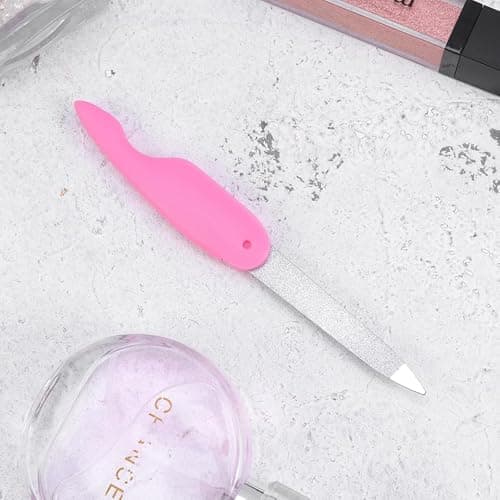 FRCOLOR 3Pcs Stainless Steel Folding Nail Files Portable Manicure Nail Buffers for Smooth and Shiny Nails Daily Use at Home and Travel — view 5