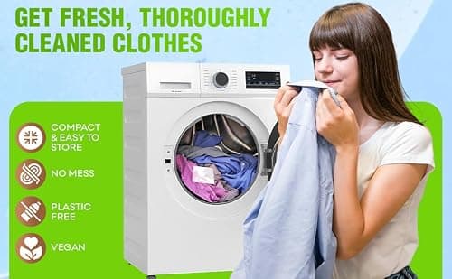 Topest Ultra-Concentrated Laundry Detergent Sheets | 50 Sheets, Fresh Linen Scent, up to 100 Small Loads | for Deep Cleaning, Machine and Hand Washing | Vegan, Cruelty-Free, Eco Friendly — view 4