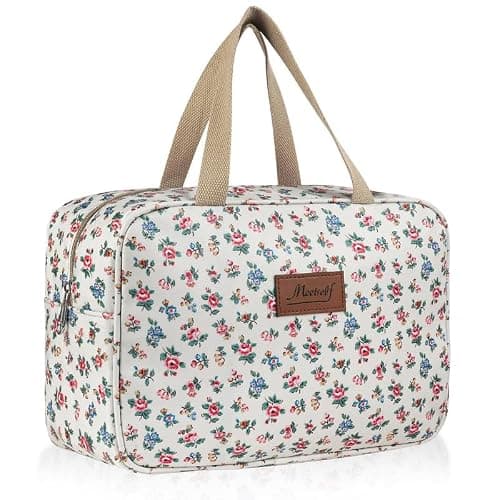Aucuu Toiletry Bag, Large Full Size Toiletry Bag, Travel Hand-Held Make up Wash Bags, Portable Waterproof Toile-Try Kit, Bathroom Storage Case, Cosmetic Organizer for Travel, Camping for Women Girl