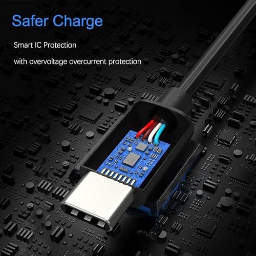 TWICK- USB C to USB A Charging Cable 1 Metre (80-100 cm) Fast Charge & Data Sync Cord | Durable Nylon Braided USB Type-C Cable for Samsung, Pixel, iPad, Android Phones, Tablets, Power Banks & More — view 6