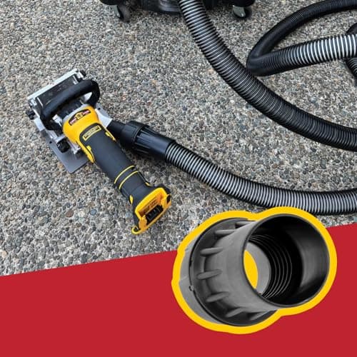 SPARES2GO Universal Vacuum Adapter for Dewalt Extractor Hose DWV9000-XJ DWV9000 Air Lock Quick Connector for Sander, Planer, Jigsaw, Mitre Saw, Circular Saw, SDS Drill, Drywall Sanders — view 6