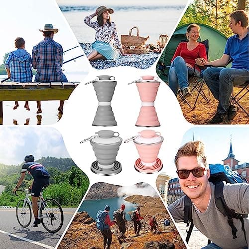 Firtink 2Pcs Collapsible Water Bottle,500ml Silicone Portable Travel Bottle — view 5