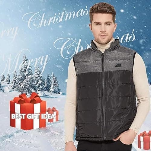 Panngu Heated Jackets for Men with 10000Mah Battery Pack XL, Upgraded Version Heated Vest Warmer Clothing — view 2
