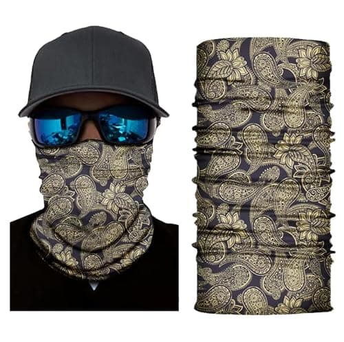 4Trails Bandana Snood Face Mask, Gold Paisley — view 2