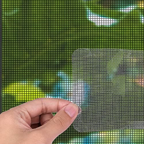 10pcs Mesh Repair Patch, Self Adhesive Window Screen Repair Kit Gray Screen Door Mesh Repair for Repairing Screen Windows Doors Tent Net(Silver) — view 6