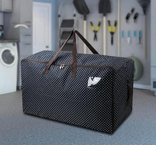 Amonsen Pack of 3, Large Size RV Travel Duffle Luggage Bags for Holiday, Business Trip, Moving Organizer Bag, Go-to-college, Black — view 5