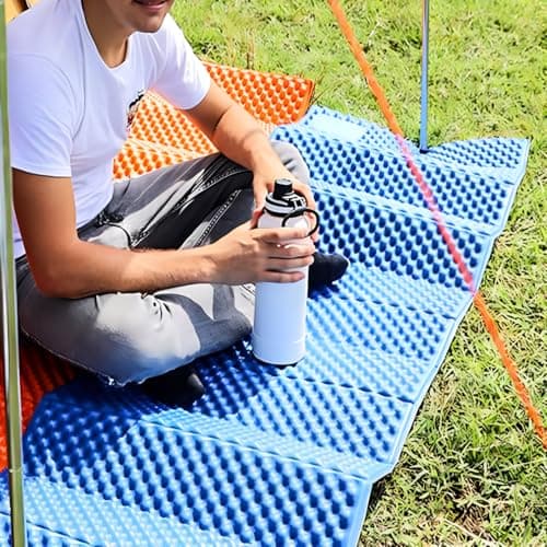NTEK Foldable Camping Sleeping Mat – Lightweight Closed-Cell Foam Mattress – Compact Outdoor Sleeping Pad for Hiking, Backpacking, Fishing, Picnic & Tent Camping (BLUE) — view 4