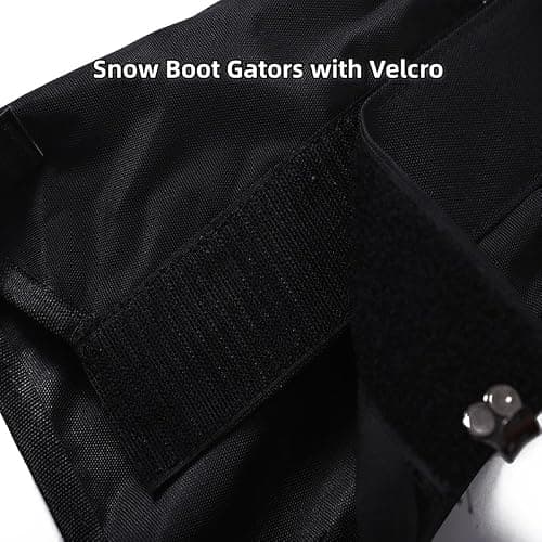WOQI Waterproof Leg Gaiters for Men Women, Adjustable Snow Shoe Gaiters For Hiking, Skiing, Hunting, Outdoor Adventures, Snow Boot Gators Sandproof & Anti-Mosquito Bites, Oxford, (Black) — view 6