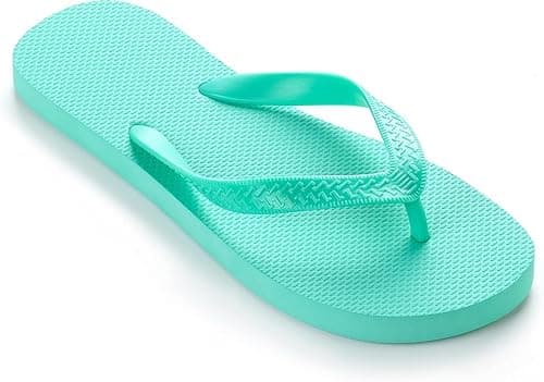 Festival Unisex Ladies Girls Mens Summer Beach FLIP Flop Pool Shoes (Teal, UK Footwear Size System, Adult, Men, Numeric, Medium, 5) — view 2