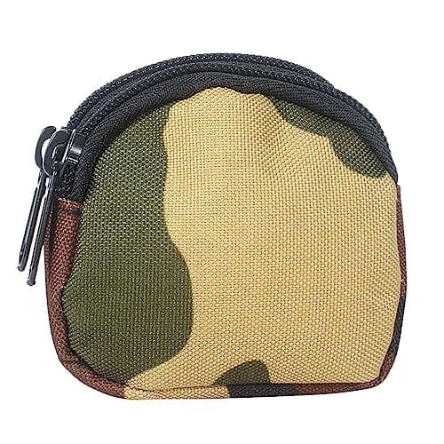 Double Layer Waterproof Coin Purse with Belt Loop,Jungle Camo