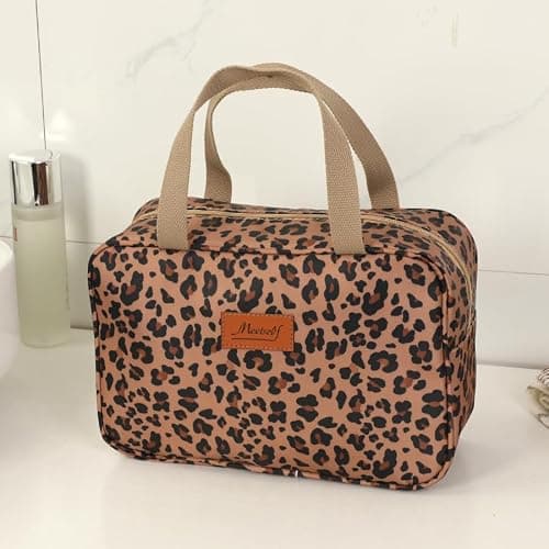 Aucuu Toiletry Bag, Large Full Size Toiletry Bag, Travel Hand-Held Make up Wash Bags, Portable Waterproof Toile-Try Kit, Bathroom Storage Case, Cosmetic Organizer for Travel, Camping for Women Girl — view 3