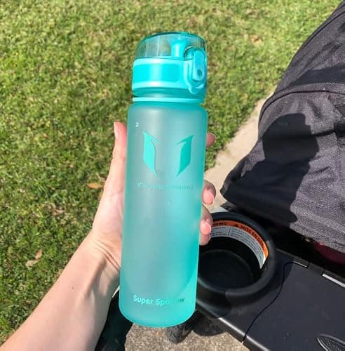 Super Sparrow Sports Water Bottle - 1000ml - Non-Toxic BPA Free & Eco-Friendly Tritan Co-Polyester Plastic - For Running, Gym, Yoga, Outdoors and Camping — view 5