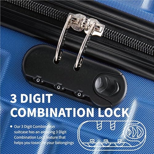 FLYMAX 32" Extra Large Suitcase 4 Wheel Lightweight Suitcases Luggage Hard Shell ABS Travel Case Hold Check in Fits 23kg - 35kg + 3 Digit Lock + 1 Year Warranty 125 Litre Capacity — view 5