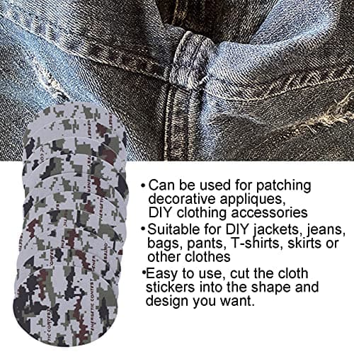 10 Pcs Camo Iron On Patches for Jackets Jeans, Clothes Repair Kit Elbow Patches Iron on for Pants Down Jacket Decoration Clothing Elbow — view 4