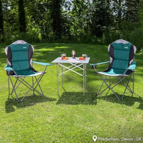 Trail Kestrel High Back Camping Chairs, Teal, 2 Pack — view 2