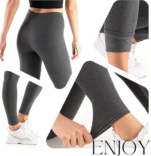 FUTURO FASHION Winter Fleece Lined Leggings for Women Thermal Warm Leggings for Women UK Fleece Lined Ladies Pants Elastic Mid Waisted Daily Yoga Gym Hiking Women's Leggings, Size 8-28 Beige — view 6