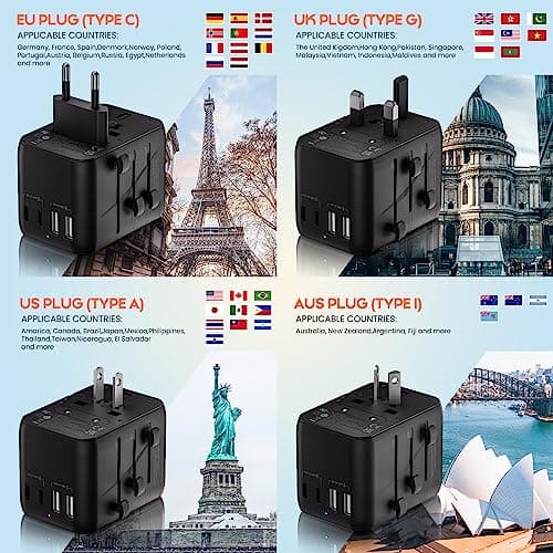 Bigfish Universal Travel Adapter with 35W USB-C PD Fast Charging (C3 Port) — view 3
