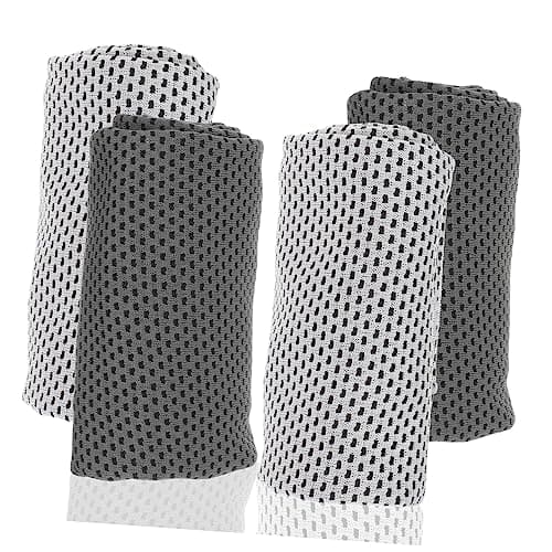 KOMBIUDA Microfiber Cooling Sports Towels 4pcs, Sweat-absorbing Travel Set