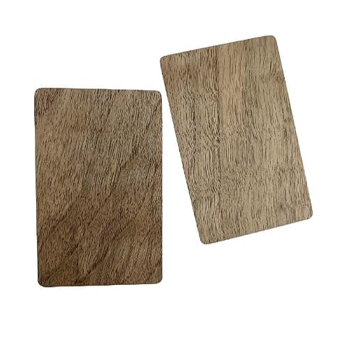 YARONGTECH Eco-Friendly NTAG215 NFC Wooden Bamboo Card Work with All NFC-Enabled Smartphones and Devices (Pack of 2) (Black Walnut) — view 3