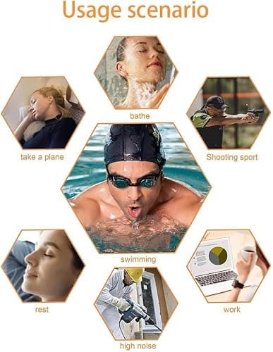 5 Pairs Ear Plugs for Sleep, Swimming Ear Plugs Adults, Ear Plugs for Swimming, Earplugs for Swimming, for Sleeping & Travel Aid(Random Color) — view 3