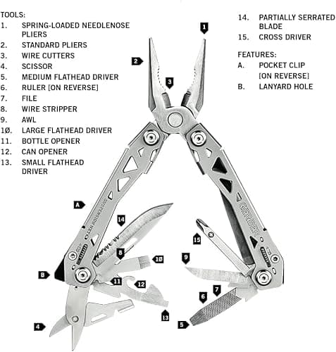Gerber 31-003345 Suspension NXT Multi-Tool, Silver, Medium — view 4