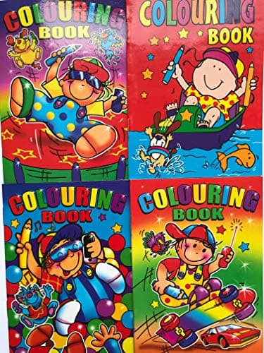 12 x Mini Assorted Colouring Activity Books Boys Girls A6 Party Bag Fillers — view 3