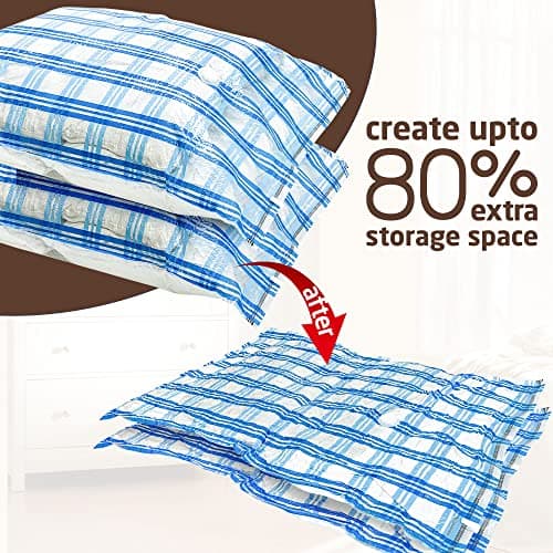 STORAGE MASTER Vacuum Storage Bags, Space Saver Bags 80% More Storage Space, With Hand Pump (8, Jumbo) — view 6