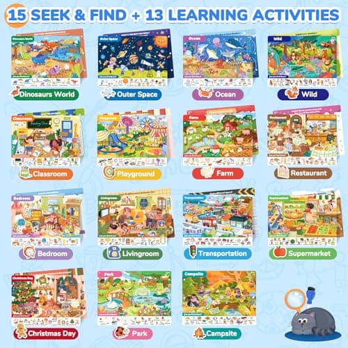 JoyCat Seek & Find Game Books - Wipe Clean Reusable Book for Kids Ages 3-8 — view 4