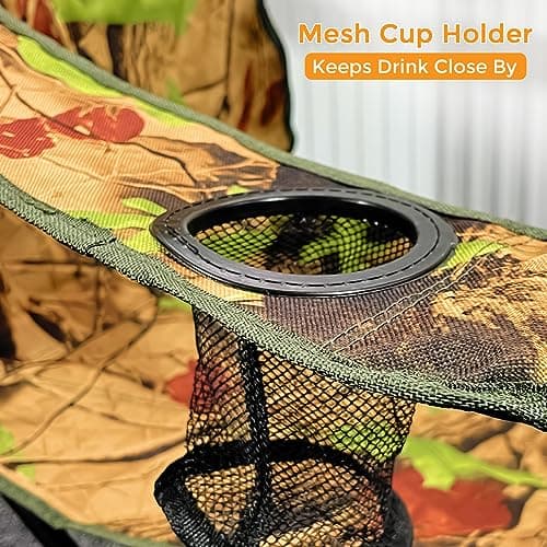 Crystals Camping Chair Heavy Duty, Compact Structure, Lightweight, Waterproof & Foldable with Cup Holder, Ideal for Garden, Fishing, Picnic, Camping & Travel Comfort (One Chair) — view 3