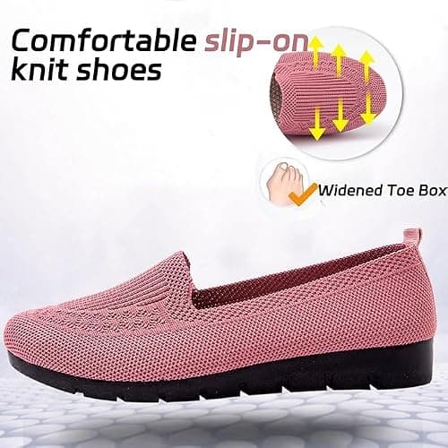 2026 Orthopedic Loafers for Women with Arch Support Slip On Flats Trainers Ladies Summer Comfortable Wide fit Lightweight Non Slip Fashion Sneakers Walking Shoes for Walking Work Travel Black — view 4