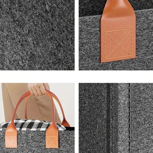 Foldable Felt Stair Basket, Folding Laundry Baskets Staircase, 1-Pack — view 3