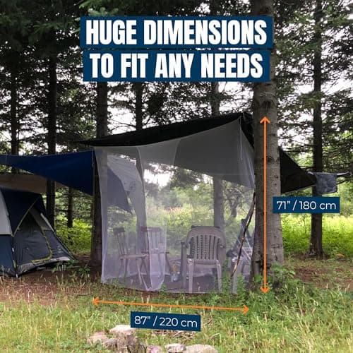 MEKKAPRO Ultra Large Mosquito Net with Carry Bag, 2 Openings — view 4