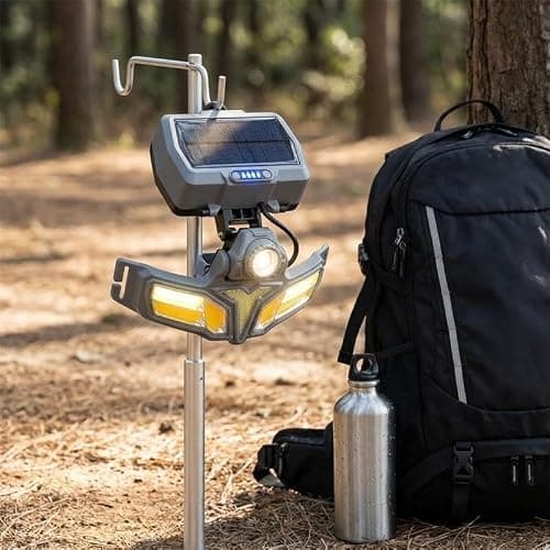 Solar Motion Sensor Headlamp Red Blue Light Waterproof — view 5