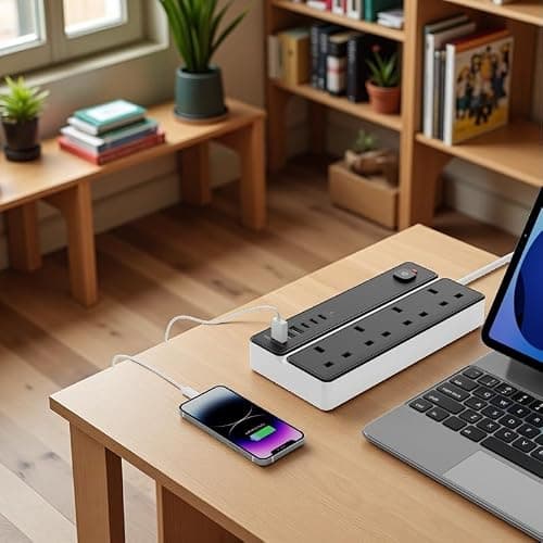 Power Strip with Surge Protection, 10-in-1, 4 AC, 3 USB, 3 Type-C, Grey — view 3