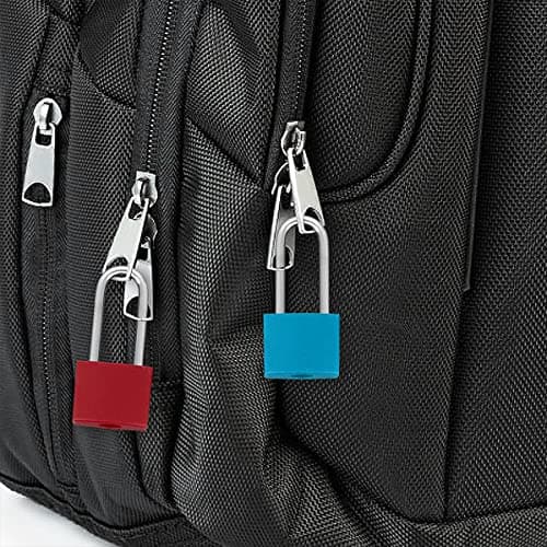 4 Pack Multicolor Long Handle Luggage Locks Suitcase Locks with Keys Travel Padlocks for Luggage Bag School Gym Lockers(Black, Green, Blue, Red)… — view 6