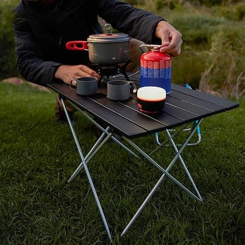 Vivo Technologies Lightweight Portable Camping Table,Outdoor Folding Table Compact Roll Up Tables Easy to Carry and Clean,Tent Table for Camping, Picnic, Hiking, BBQ Home Use 55x40x37cm(Medium) — view 2