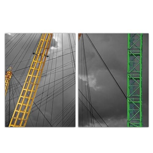 SHUYINGHENGXIE Minimalism Telegraph Pole Pictures Nordic Poster Painting On Canvas Modern Print Wall Art Bedroom Home Decor No Frame-40x50cmX2