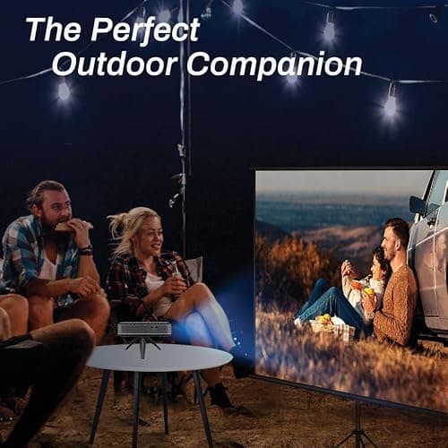 APIO Resolution 1080p Auto Focus, 400 ANSI Lumen DLP Pro Pocket Projector with HDMI/Type C Supports, Built-in Rechargeable Battery and Speakers for Streaming Movies, Laptops, Phones, Home & Outdoor — view 5
