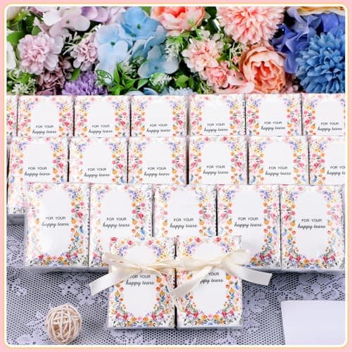 Therwen 100 Pack Wedding Happy Tears Tissues Packs for Wedding Guests 1000 Sheet Tissues Packs Travel Size Bulk Essentials Stuffers Emergency Kit (Bright) — view 2