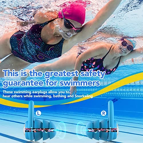 Waterproof Swimming Ear Plugs for Adults - 3 Pairs Silicone Swim Earplugs for Surfing,Diving,Showering and Other Water Sports - Keep Water Out and Ear Protection. — view 4
