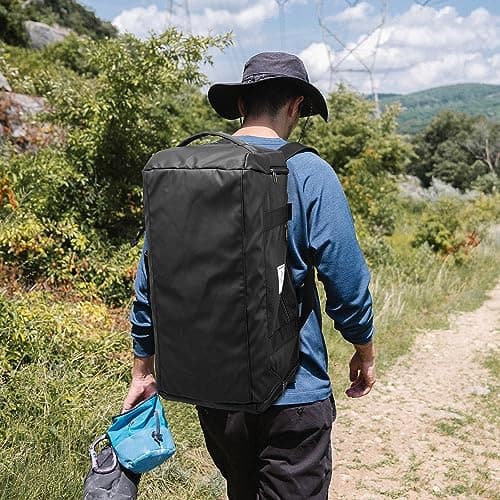 Laripwit Gym Bags for Men, 40L Medium Sports Duffle Bag with Shoe Compartment & Wet Pocket, Lightweight Duffel Bag Backpack Multipurpose Weekend Overnight Holdall Travel Bag Women, Black — view 6