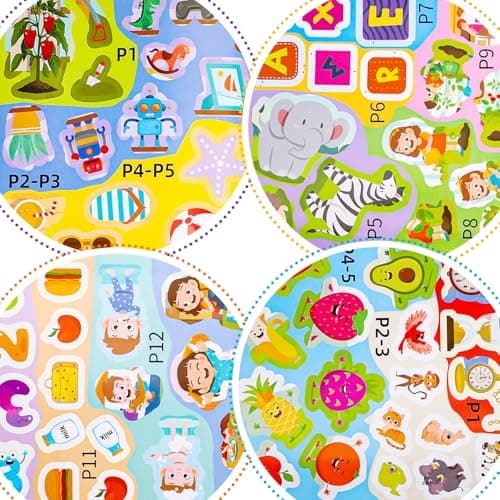 KIXZSAZ 10pcs/set Fun Sticker Activity For Kids Compact And Easy To Carry Reusable Sticker Books Books For Toddlers — view 4