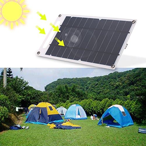 Lixada Solar Panel USB 7.8W Portable Ultra Thin Monocrystalline Silicon Solar Panel Charger USB Port for Cell Phone Outdoor Camping Climbing Hiking — view 6