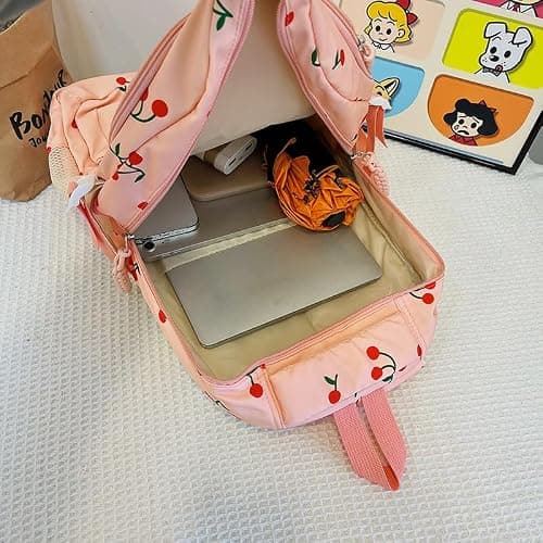 HiTotes School Bag for Girls Cute Backpack Preppy School Backpack Set Bow Girls Schoolbag Kawaii Rucksack for Teenage Secondary School — view 5