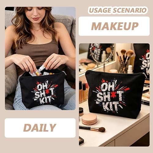 First Aid Kit Bag for Travel Med Medical Bags for Women Men Funny Medicine Makeup Bags Pouch for Purse Organizer Pouches Empty Emergency Med Pouch for Traveling Trauma Kit Pill Case for Car Travel — view 4