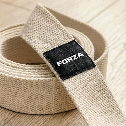FORZA Yoga Mat Carry Strap – Adjustable Non-Slip Polyester Sling for Easy Yoga & Pilates Mat Transport, Lightweight & Comfortable for Studio, Gym & Travel (Beige) — view 5
