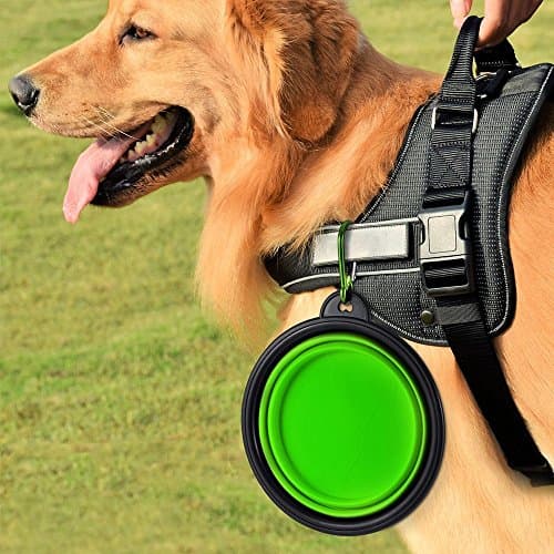 Collapsible Travel Dog Water Bowl Portable Cat Pet Silicone Food Bowl 3 Sets, Feeding trough Portable Drinking Water Drinker with Water Hook — view 6